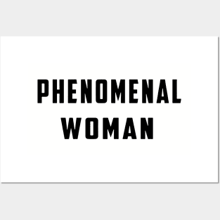 Phenomenal Woman Black Shirt Wife Mom Posters and Art